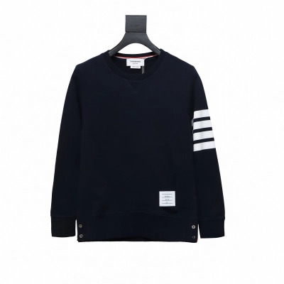 Thom Browne Classic Crew Neck Hoodie Navy 01
