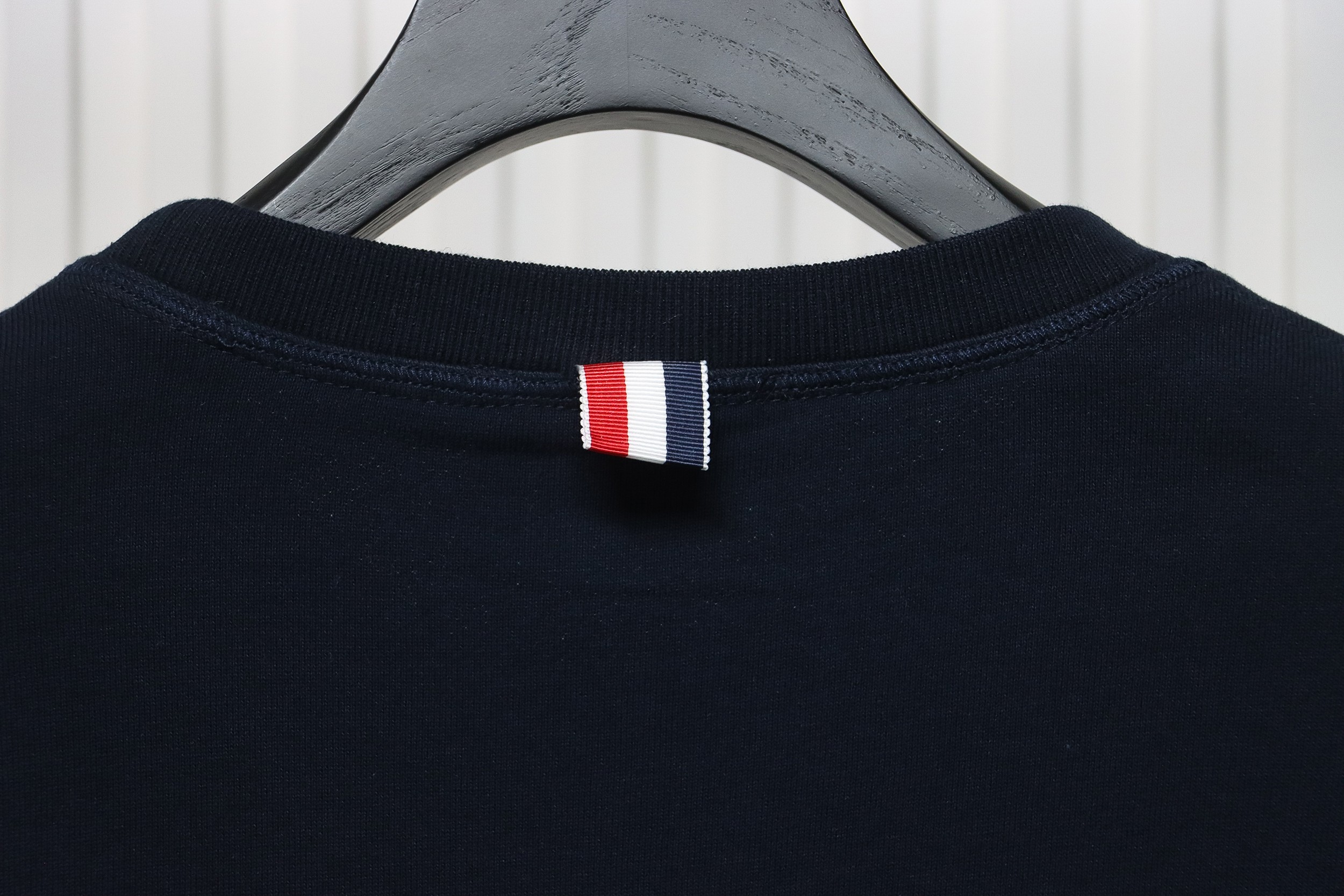 Thom Browne Classic Crew Neck Hoodie Navy