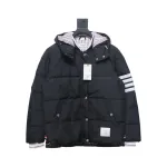 Thom Browne Classic Four-Bar Webbing Down Jacket Black