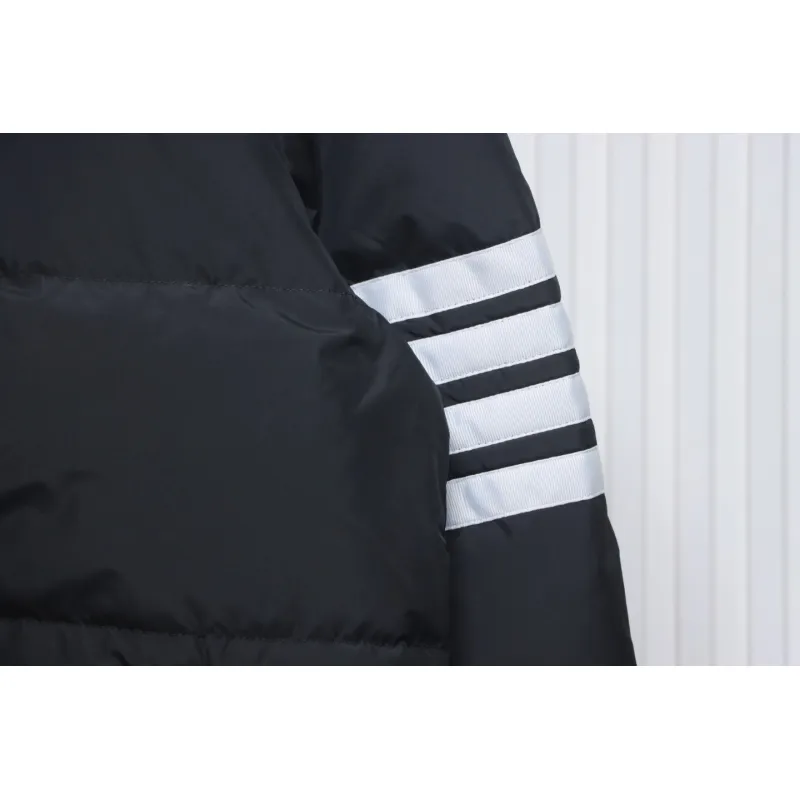 Thom Browne Classic Four-Bar Webbing Down Jacket Black