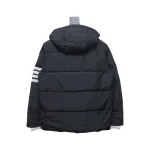 Thom Browne Classic Four-Bar Webbing Down Jacket Black