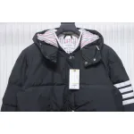 Thom Browne Classic Four-Bar Webbing Down Jacket Black