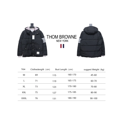 Thom Browne Classic Four-Bar Webbing Down Jacket Black 02