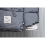 Thom Browne Classic Four-Bar Webbing Down Jacket Grey