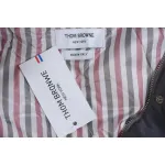 Thom Browne Classic Four-Bar Webbing Down Jacket Grey