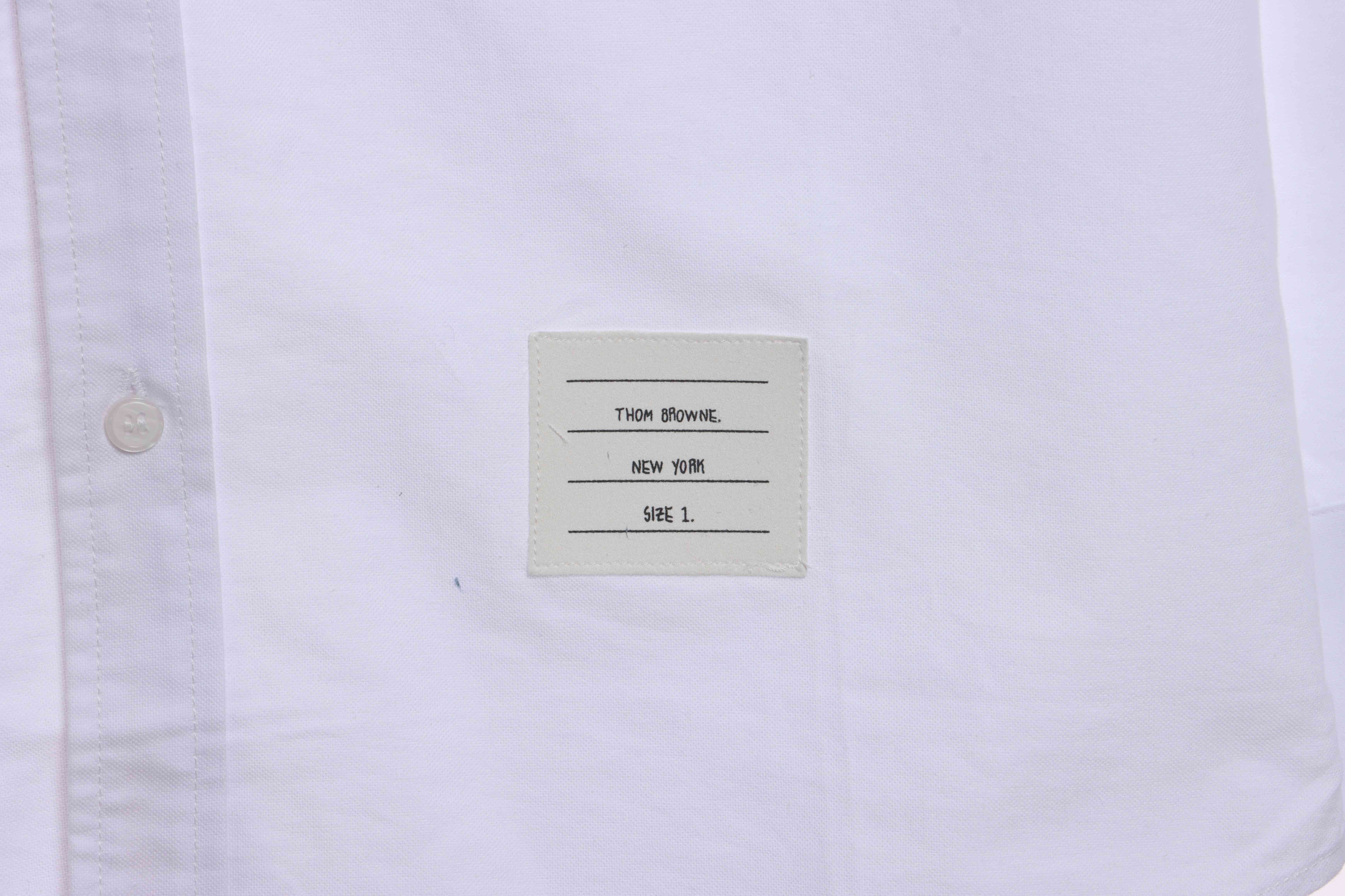 Thom Browne Classic Placket Web Long Sleeve Shirt