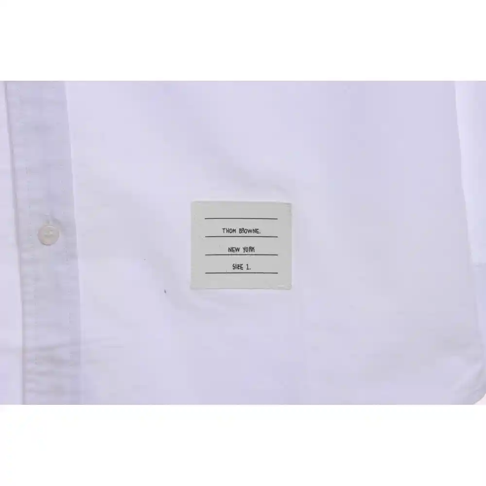 Thom Browne Classic Placket Web Long Sleeve Shirt