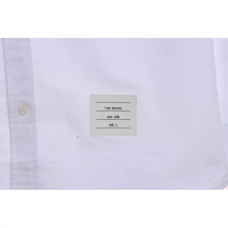 Thom Browne Classic Placket Web Long Sleeve Shirt