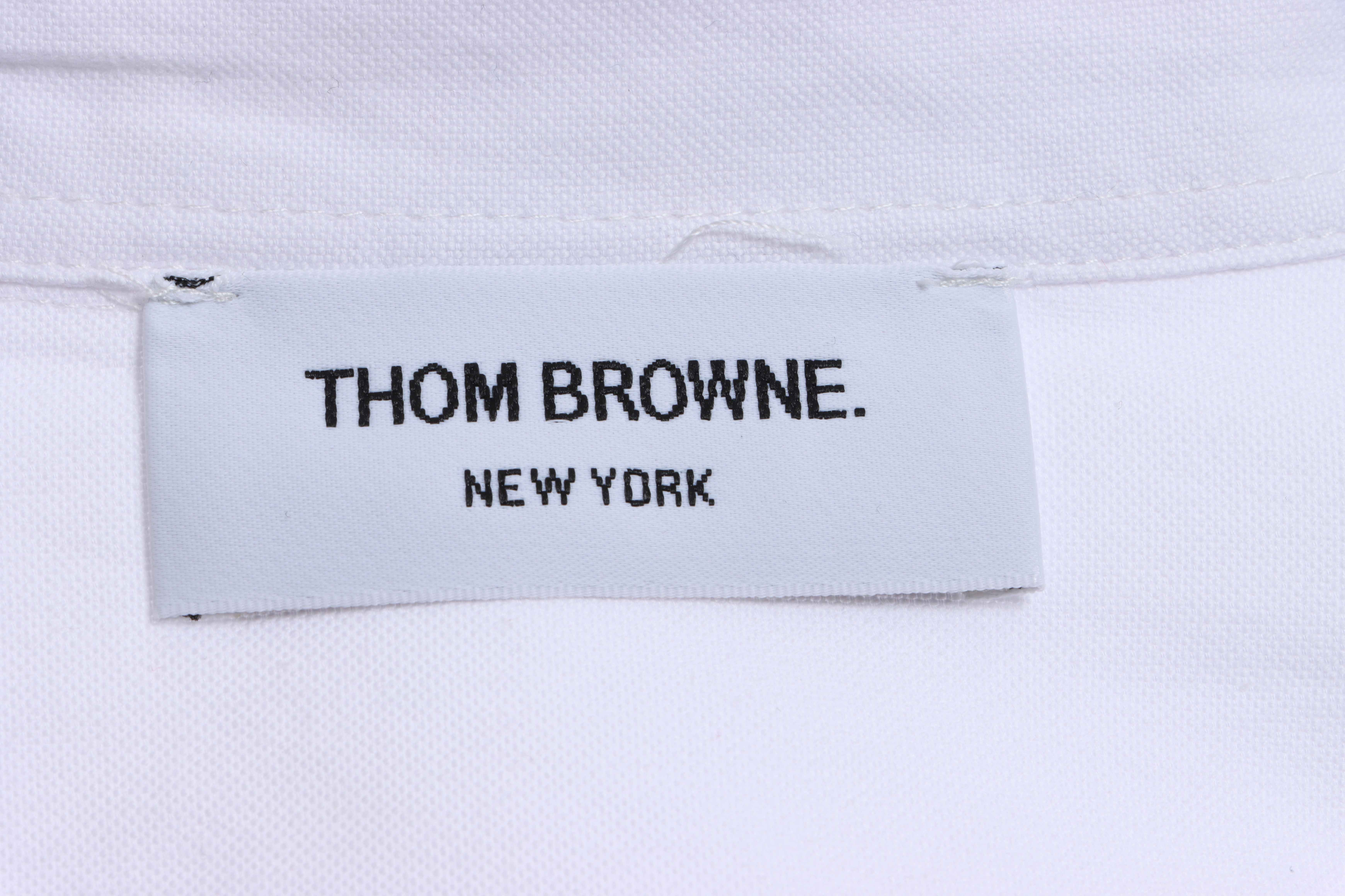 Thom Browne Classic Placket Web Long Sleeve Shirt