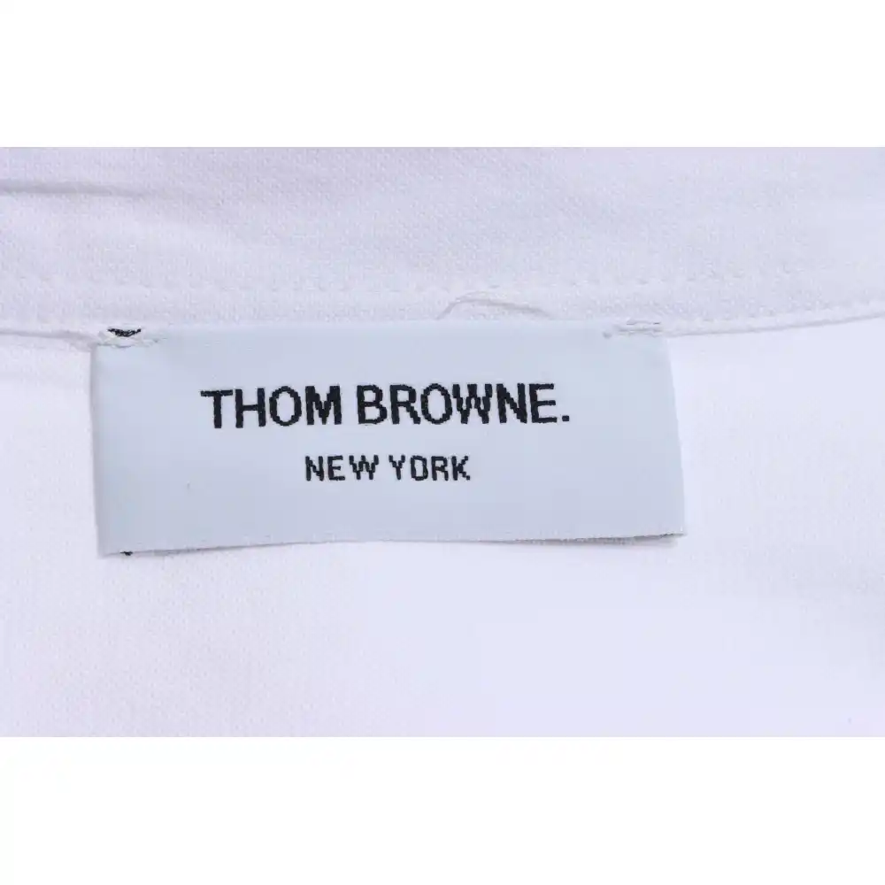 Thom Browne Classic Placket Web Long Sleeve Shirt