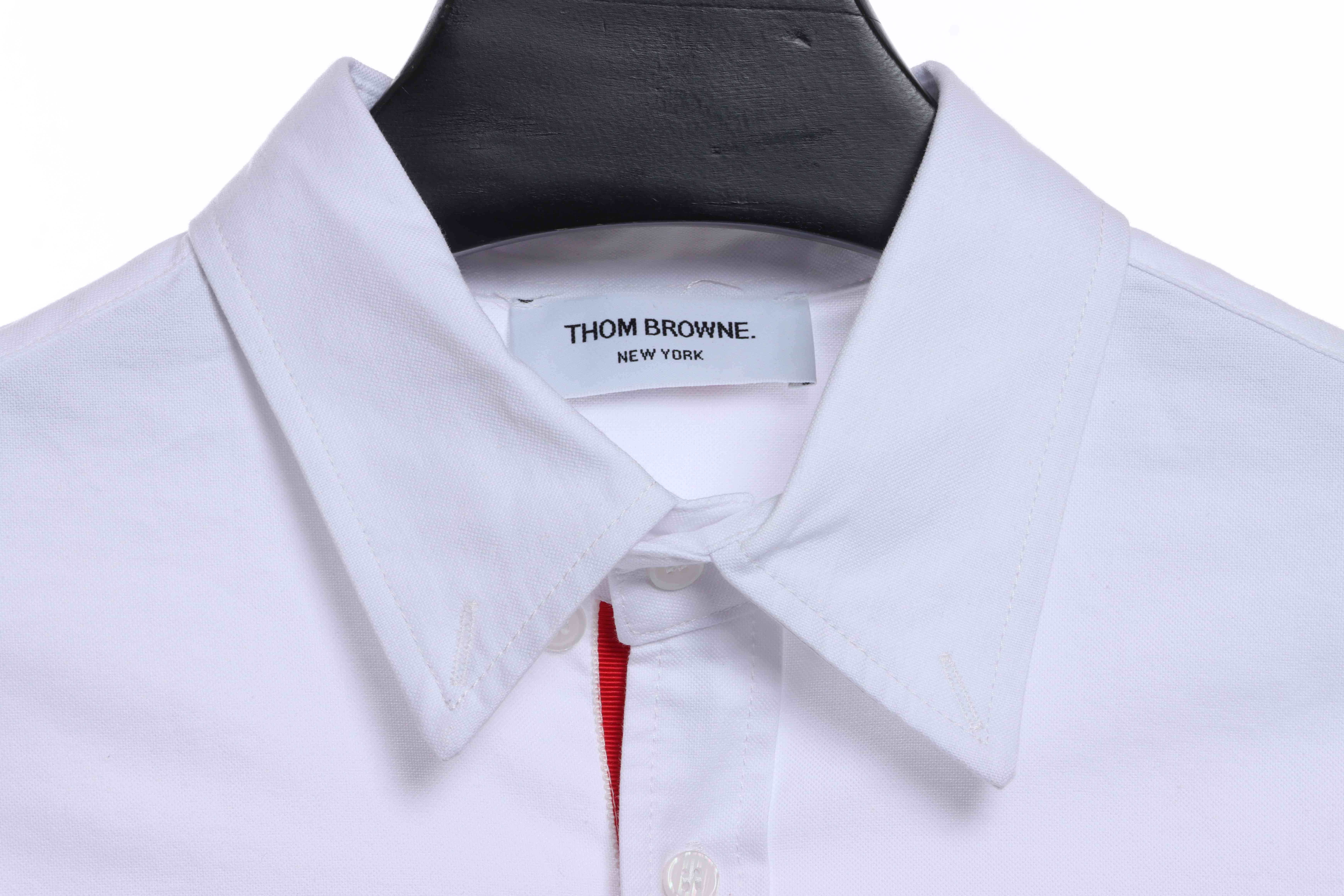 Thom Browne Classic Placket Web Long Sleeve Shirt