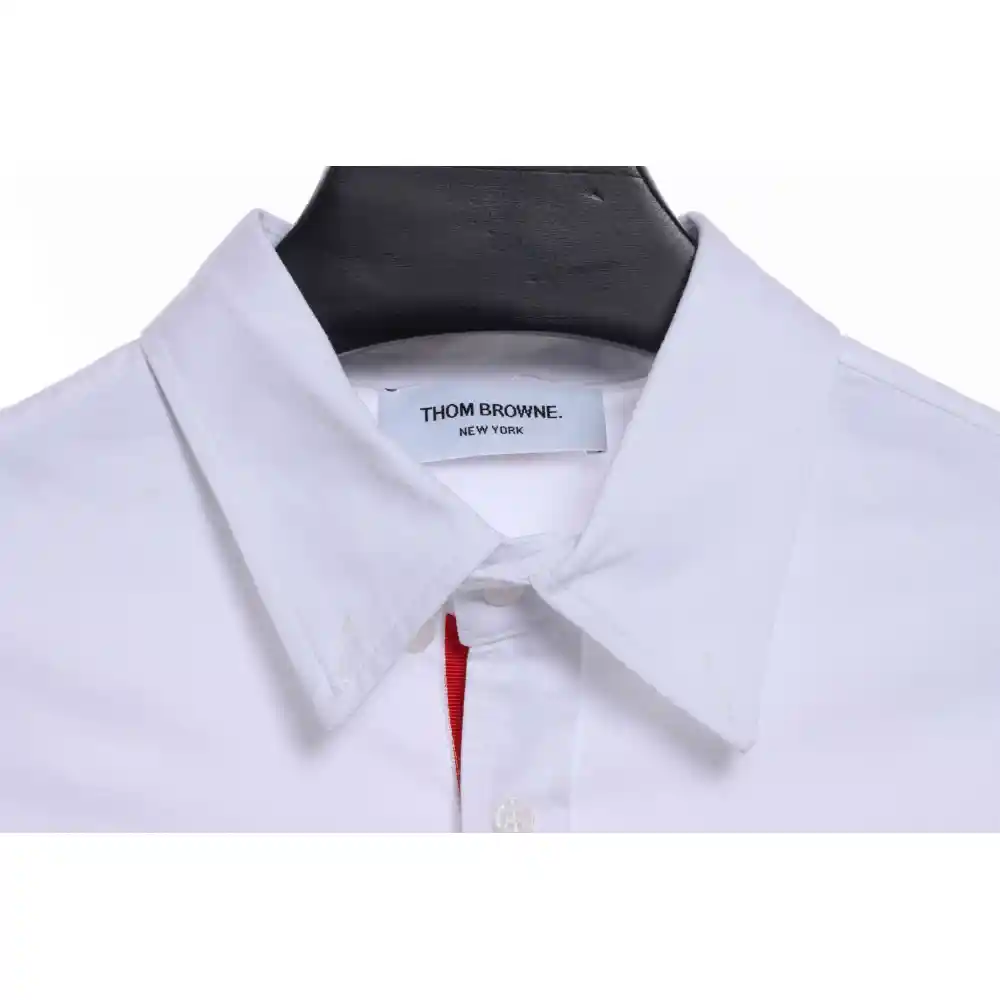 Thom Browne Classic Placket Web Long Sleeve Shirt