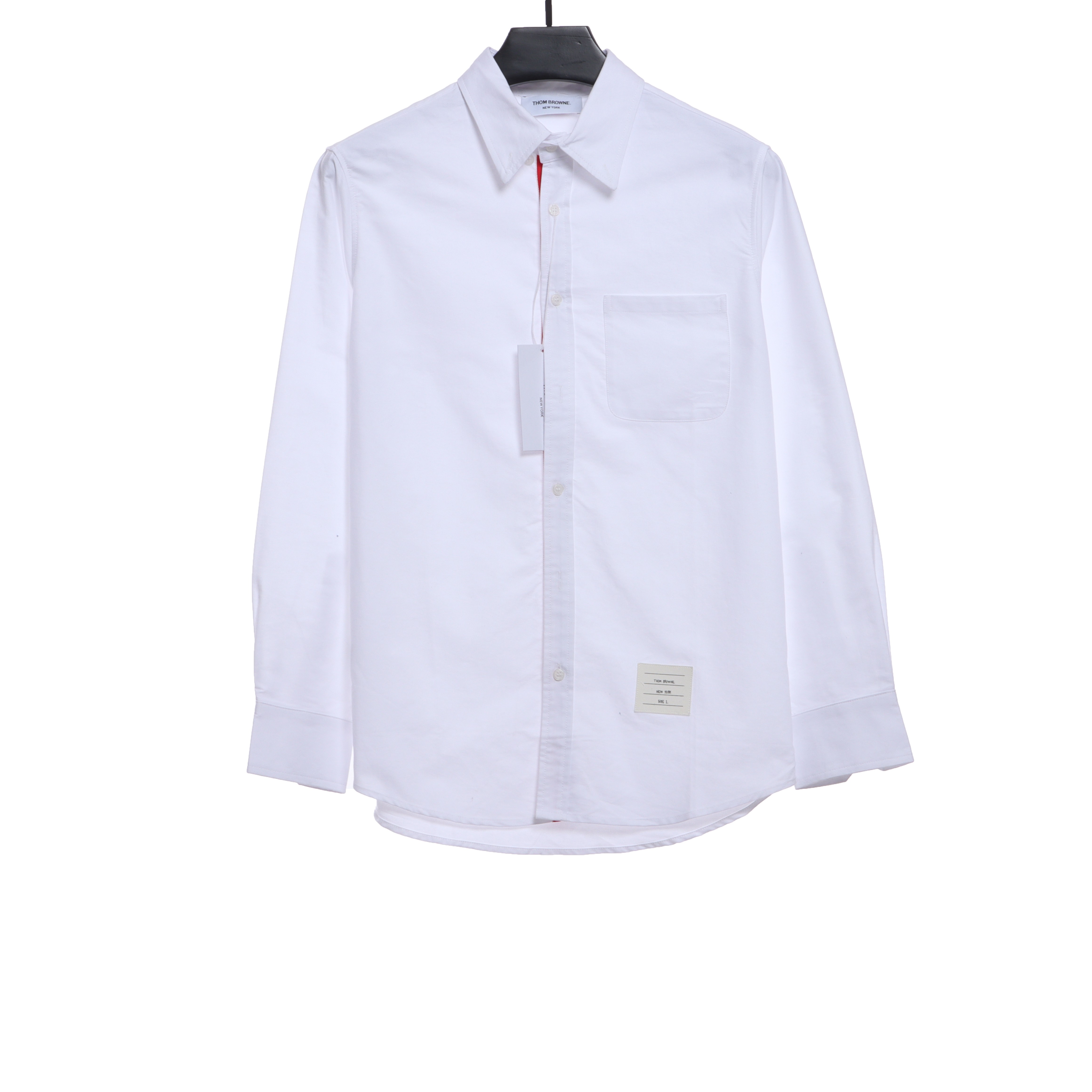 Thom Browne Classic Placket Web Long Sleeve Shirt