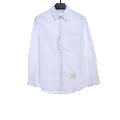 Thom Browne Classic Placket Web Long Sleeve Shirt 01
