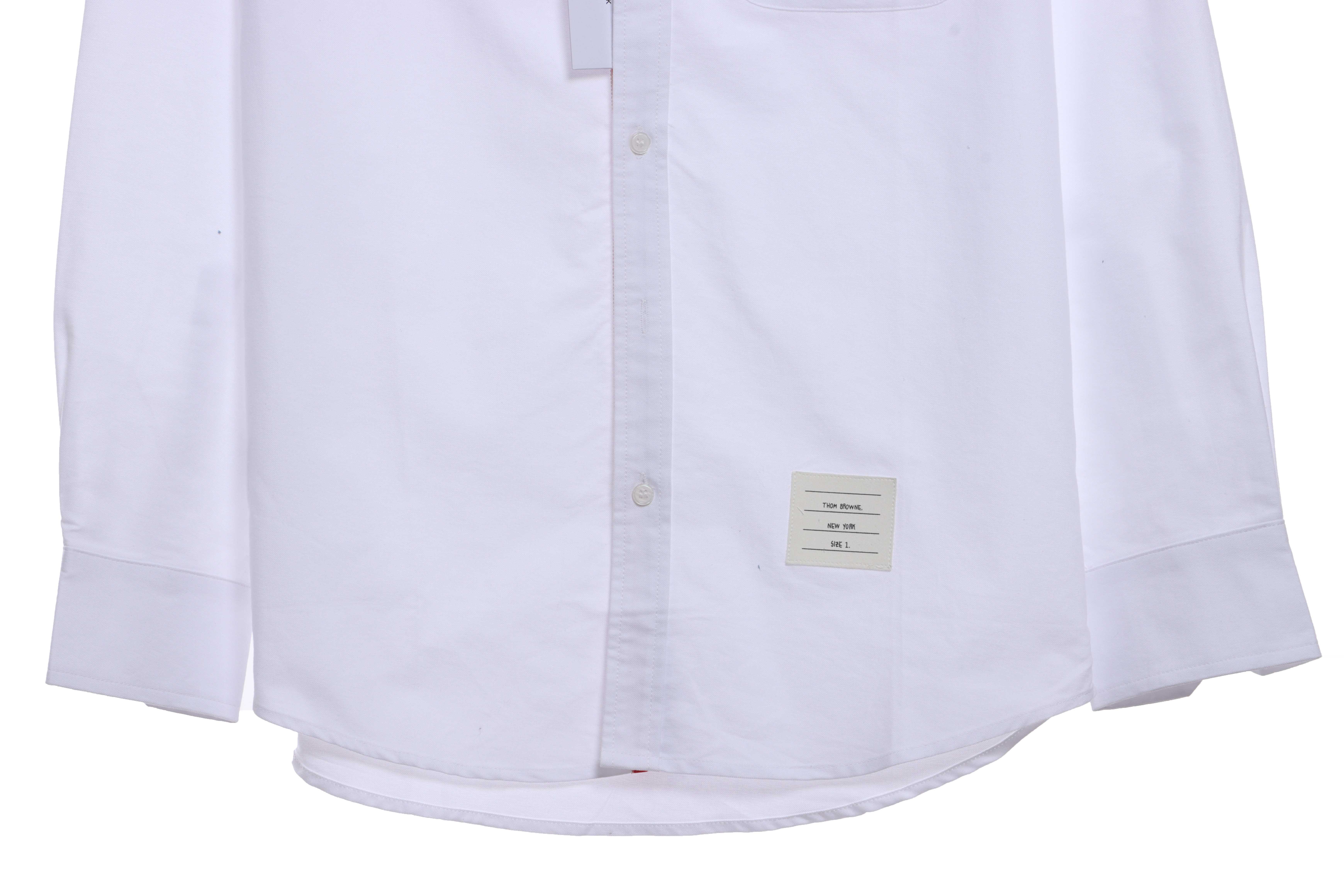 Thom Browne Classic Placket Web Long Sleeve Shirt