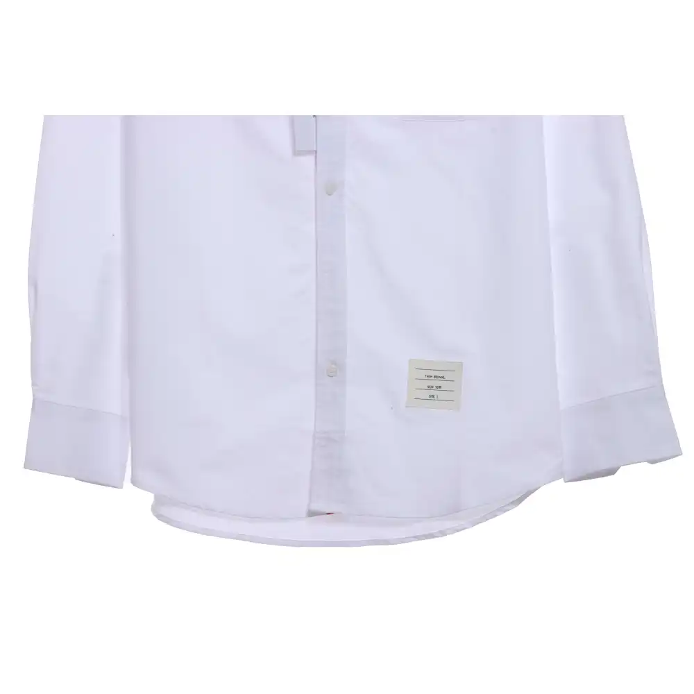 Thom Browne Classic Placket Web Long Sleeve Shirt
