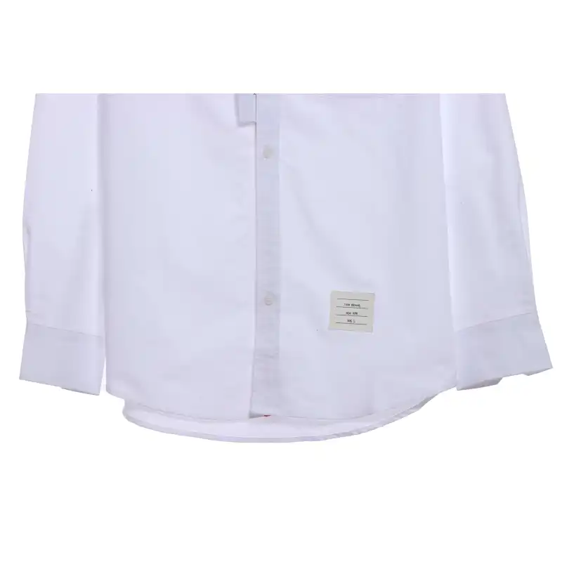 Thom Browne Classic Placket Web Long Sleeve Shirt