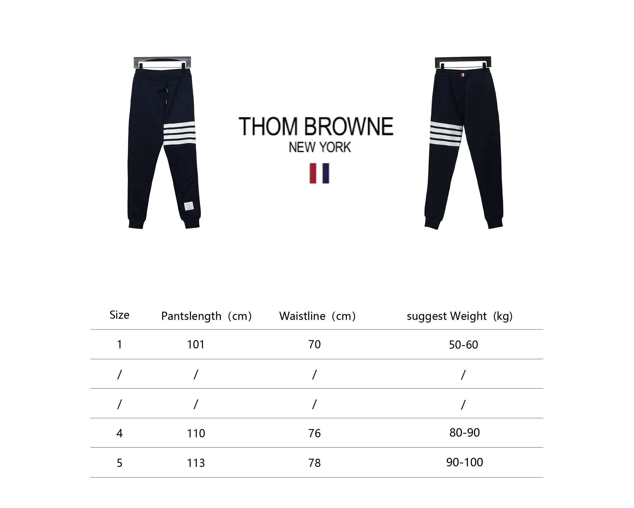 Thom Browne Classic Trousers Dark Blue