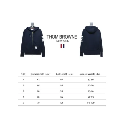 Thom Browne Classic Zip Hoodie Blue 02