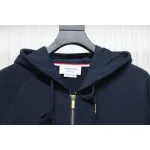 Thom Browne Classic Zip Hoodie Blue