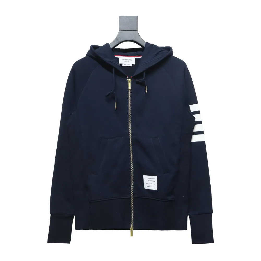 Thom Browne Classic Zip Hoodie Blue