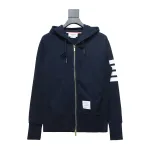 Thom Browne Classic Zip Hoodie Blue