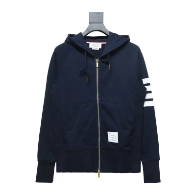 Thom Browne Classic Zip Hoodie Blue 01