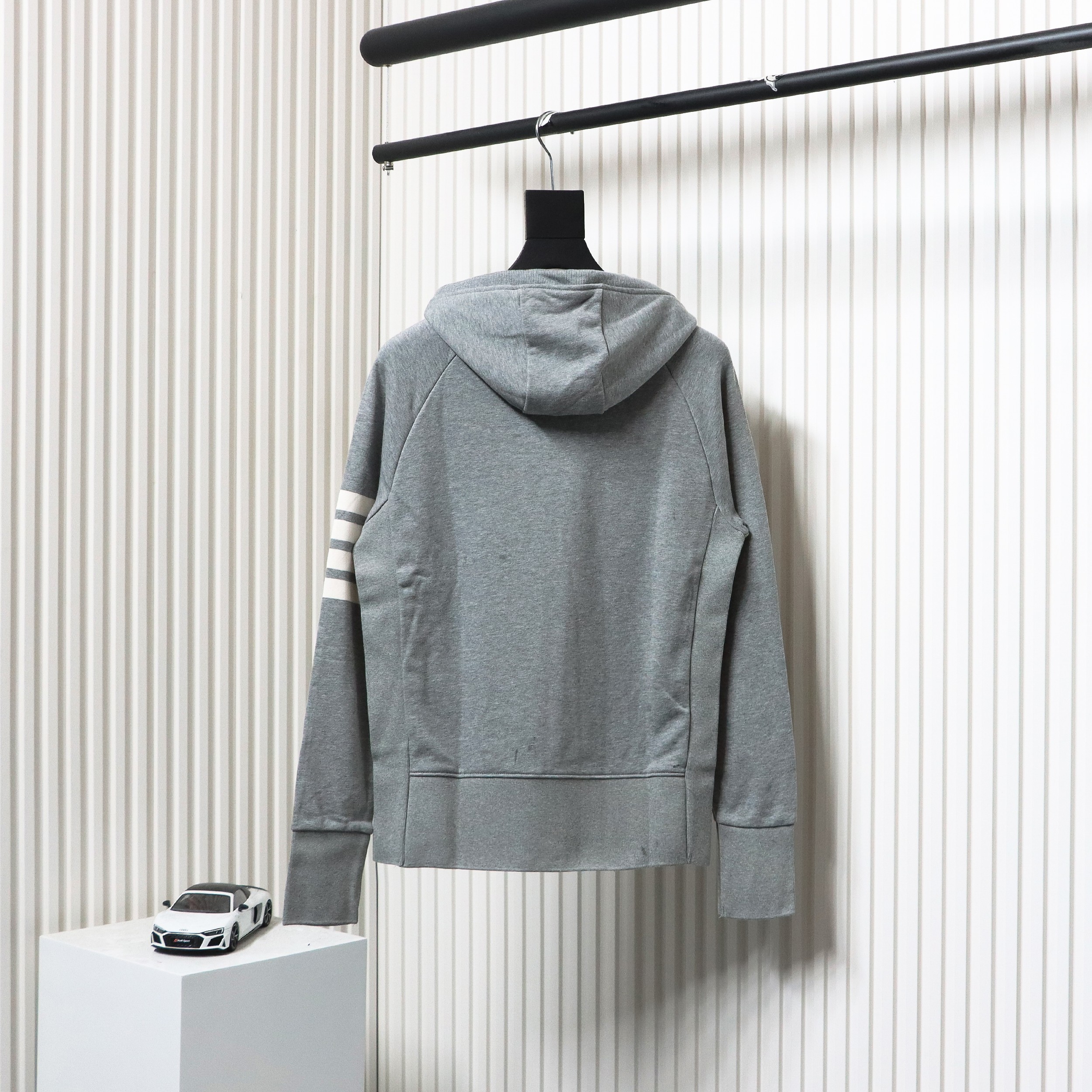 Thom Browne Classic Zip Hoodie Grey