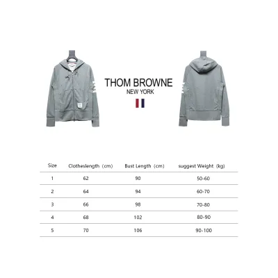 Thom Browne Classic Zip Hoodie Grey 02