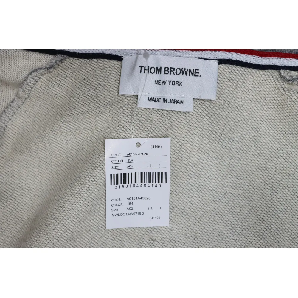 Thom Browne Classic Zip Hoodie Grey