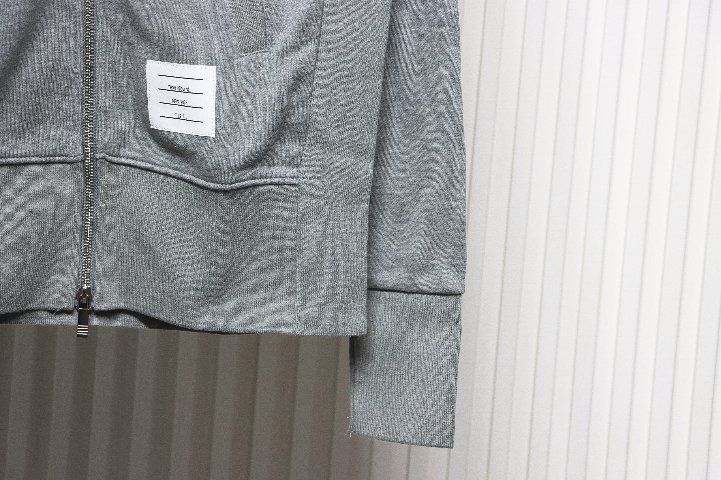Thom Browne Classic Zip Hoodie Grey