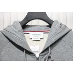Thom Browne Classic Zip Hoodie Grey