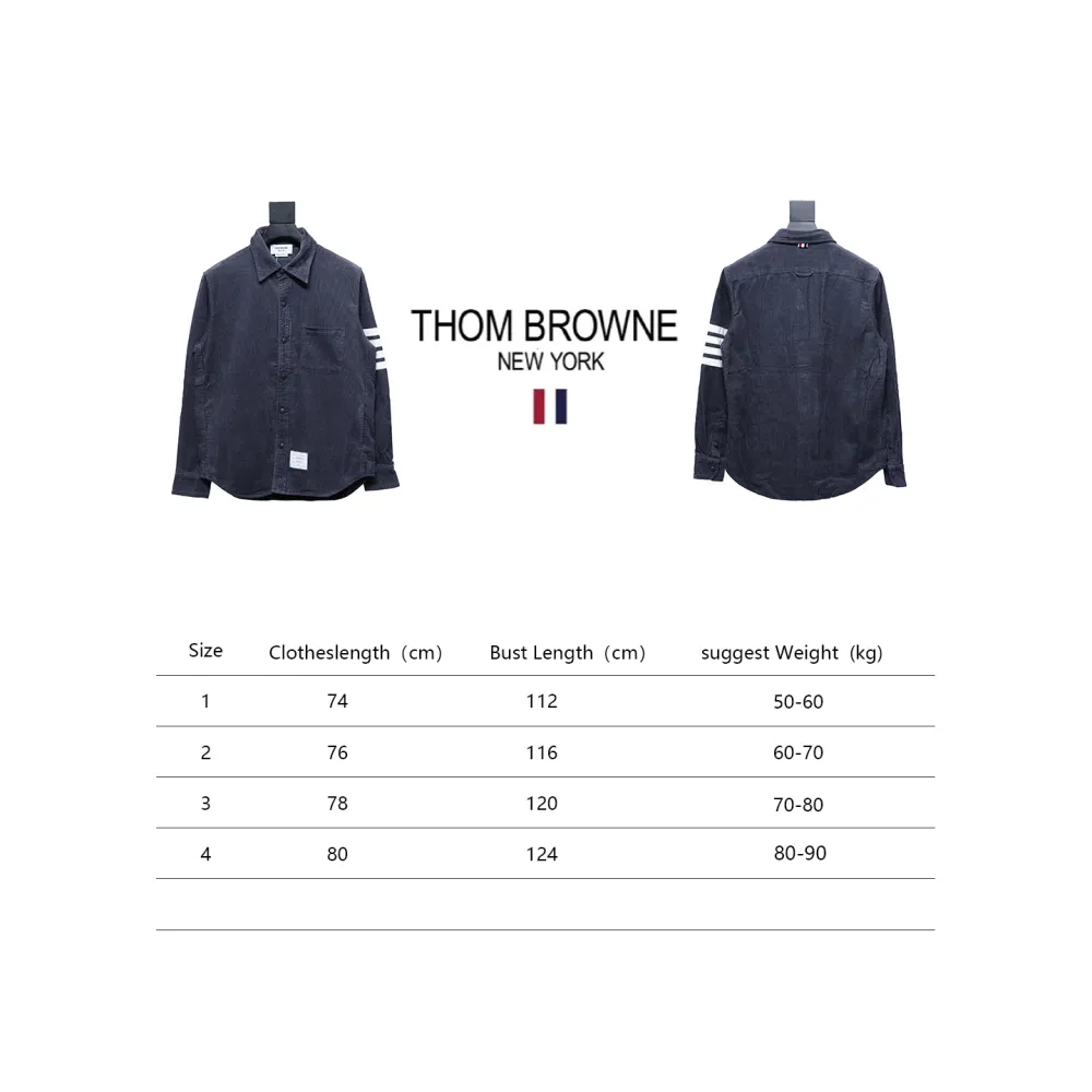 Thom Browne Corduroy Shirt Grey