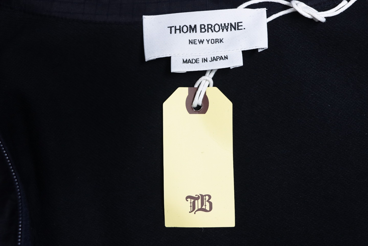 Thom Browne High Version Double Layer Four Bar Woven Stand Collar Jacket Blue