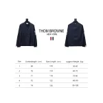 Thom Browne High Version Double Layer Four Bar Woven Stand Collar Jacket Blue
