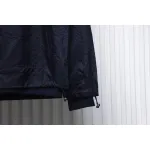 Thom Browne High Version Double Layer Four Bar Woven Stand Collar Jacket Blue