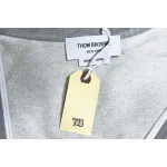 Thom Browne High Version Double Layer Four Bar Woven Stand Collar Jacket Grey