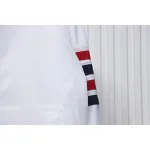 Thom Browne High Version Double Layer Four Bar Woven Stand Collar Jacket White