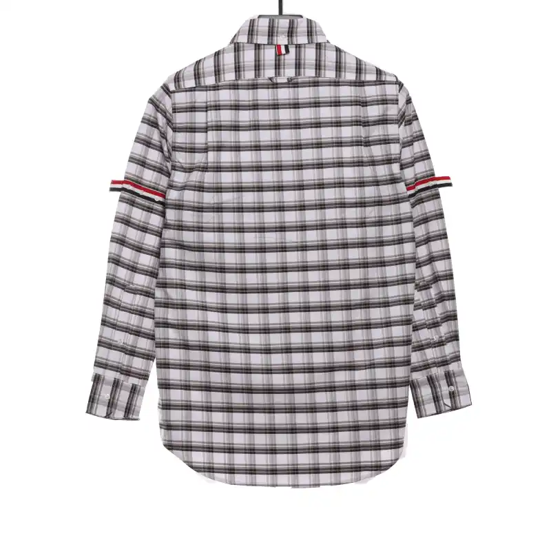 Thom Browne Plaid Long Sleeve Shirt