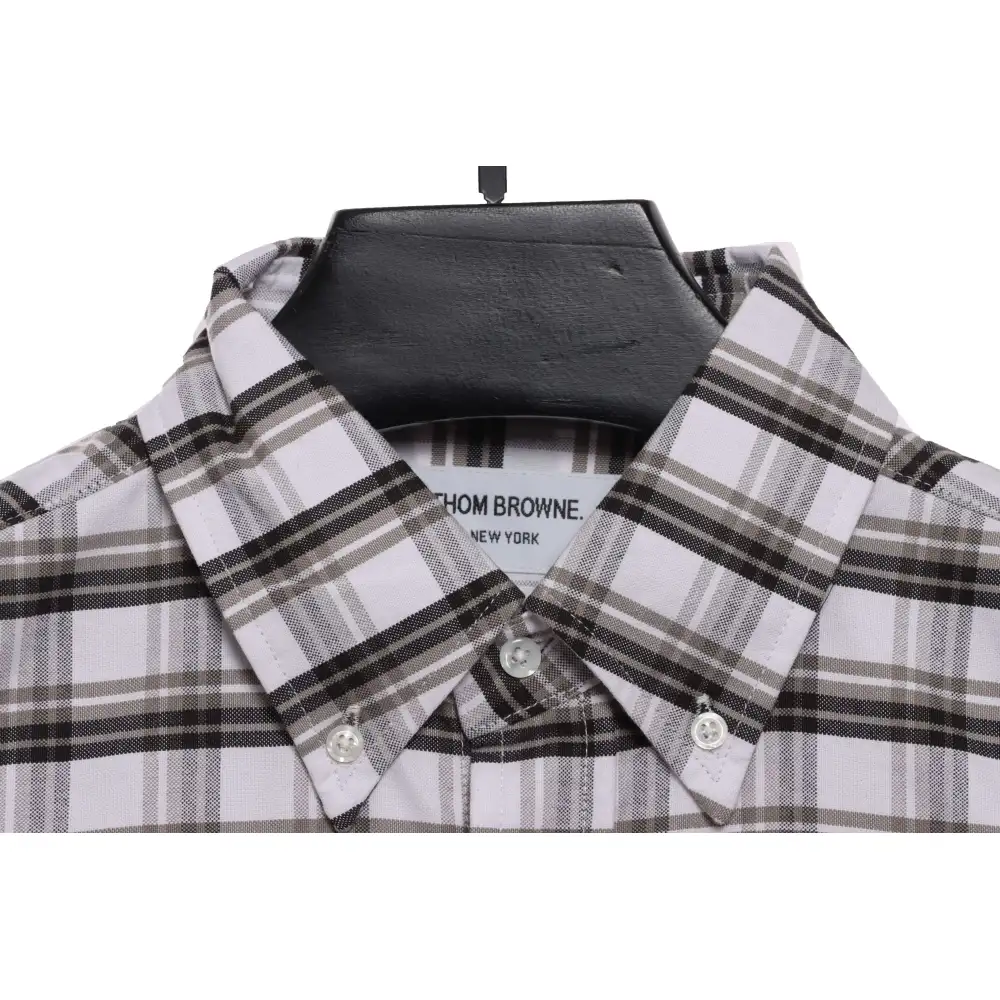 Thom Browne Plaid Long Sleeve Shirt