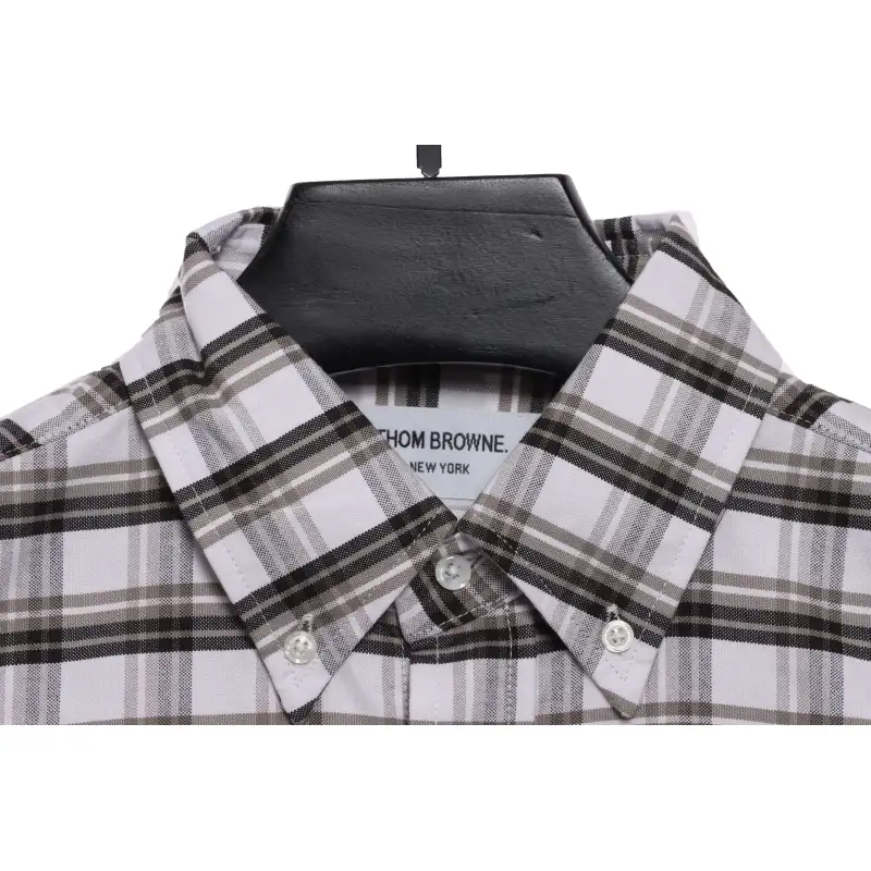 Thom Browne Plaid Long Sleeve Shirt