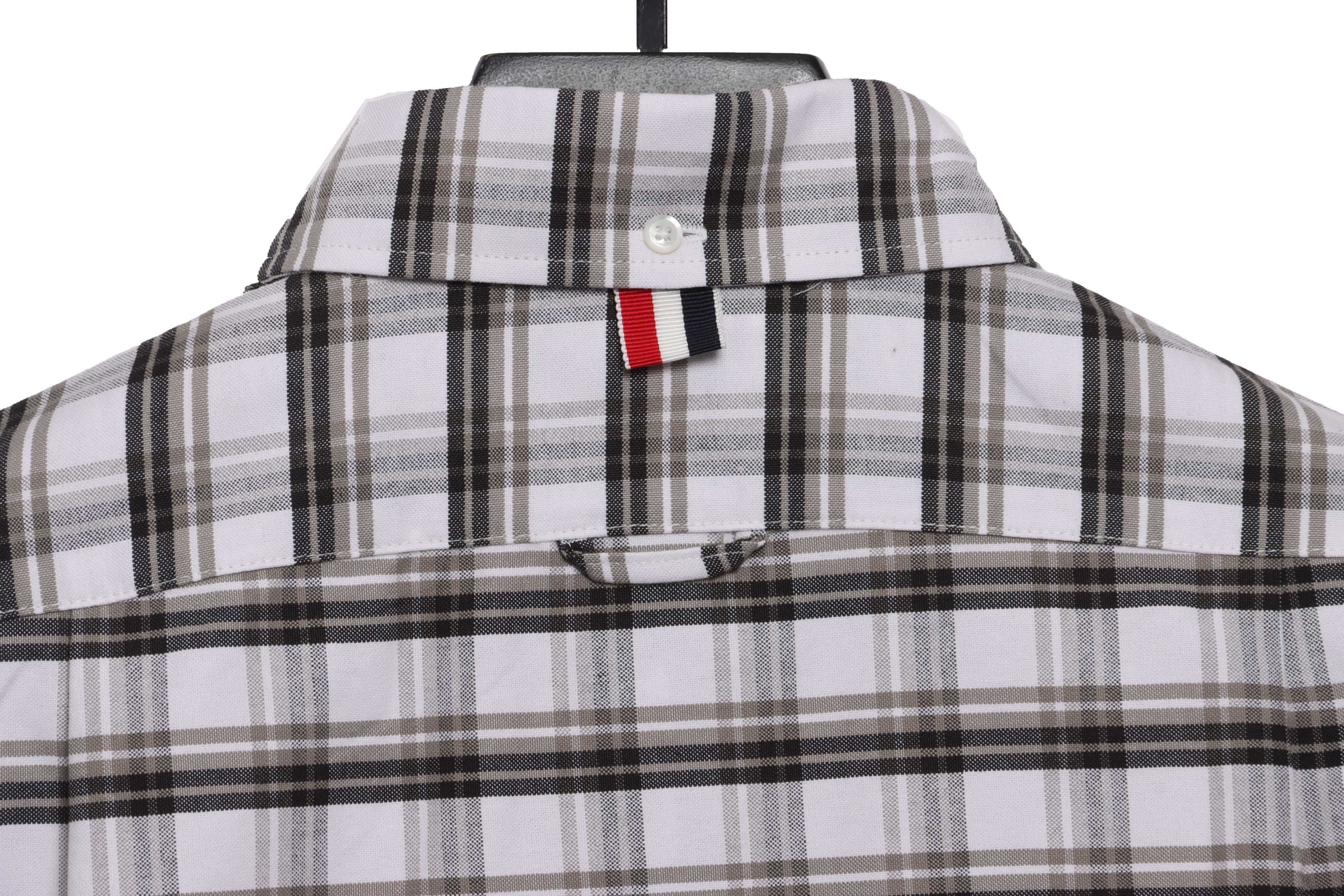 Thom Browne Plaid Long Sleeve Shirt