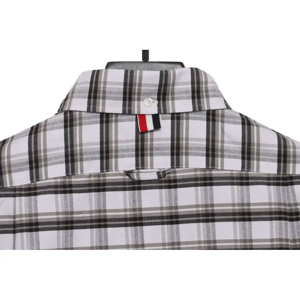 Thom Browne Plaid Long Sleeve Shirt