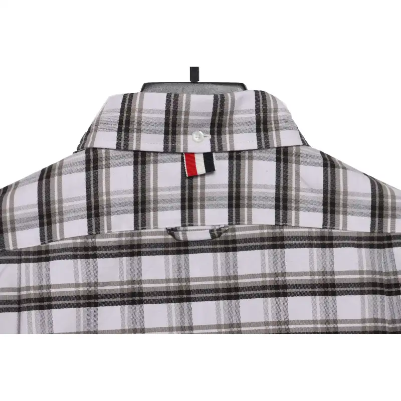 Thom Browne Plaid Long Sleeve Shirt