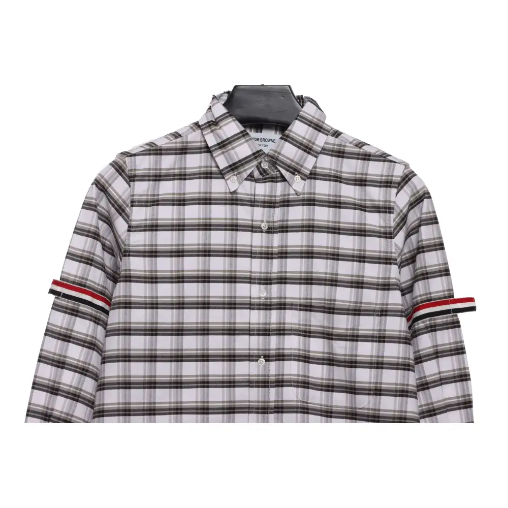Thom Browne Plaid Long Sleeve Shirt