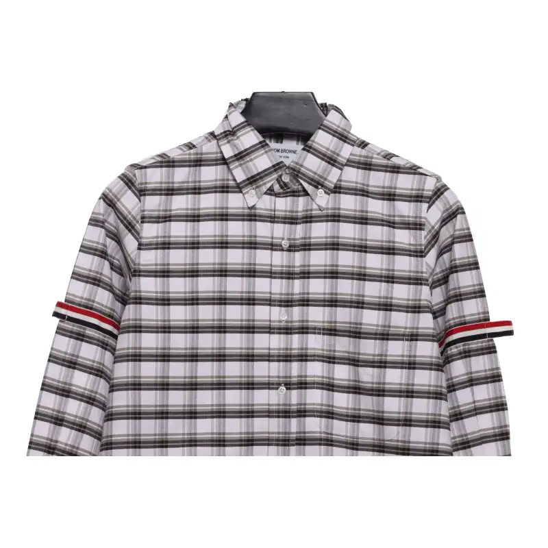 Thom Browne Plaid Long Sleeve Shirt