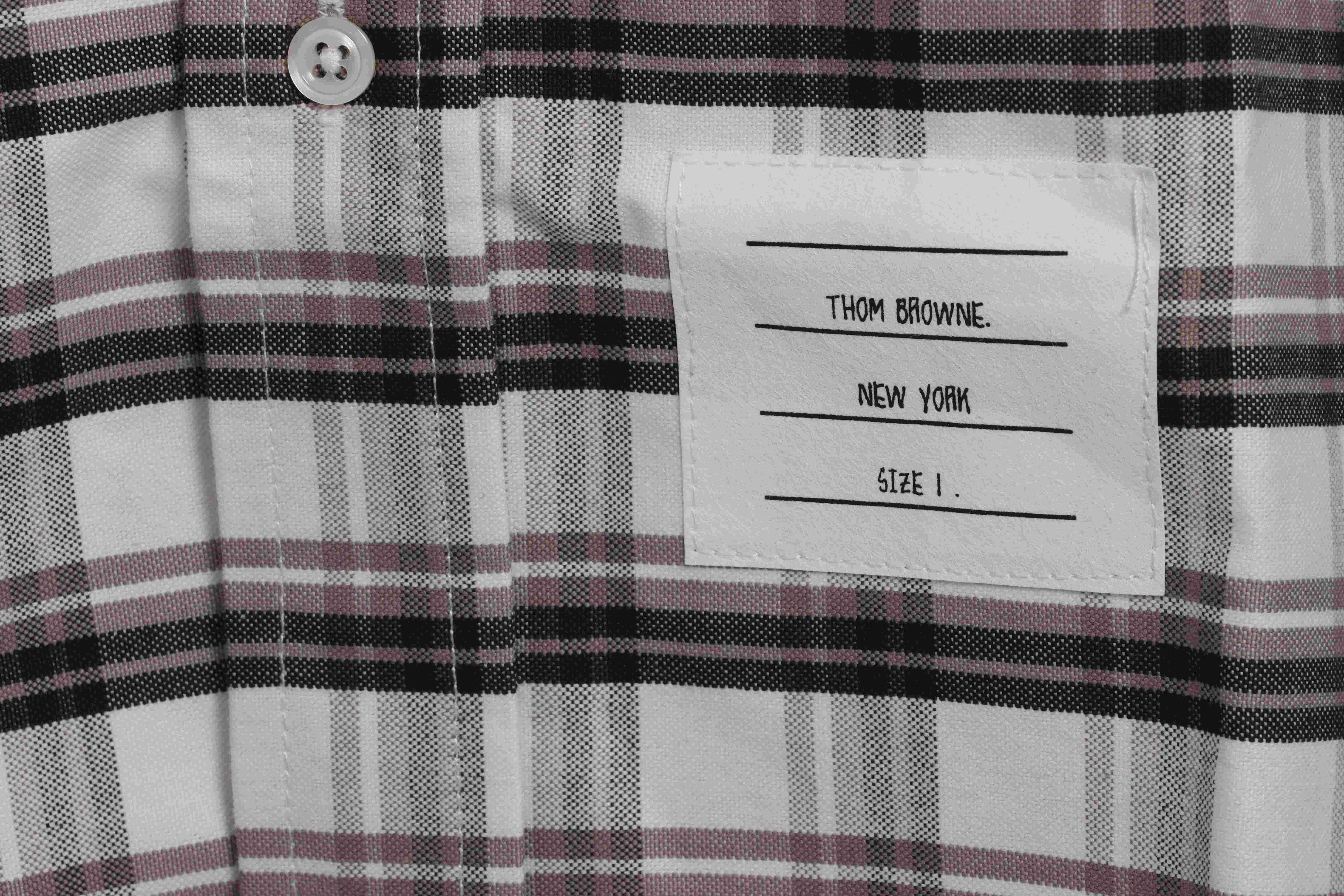 Thom Browne Plaid Long Sleeve Shirt