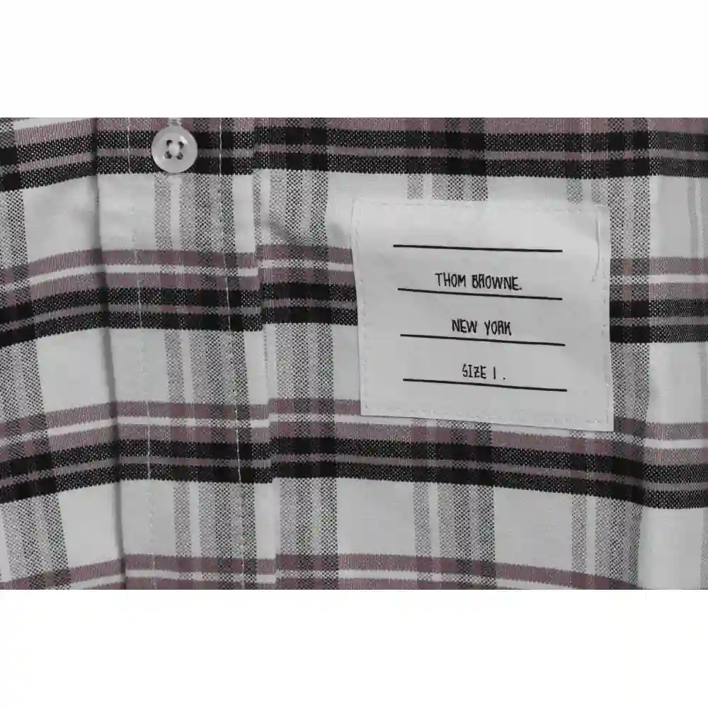 Thom Browne Plaid Long Sleeve Shirt