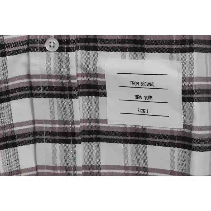 Thom Browne Plaid Long Sleeve Shirt