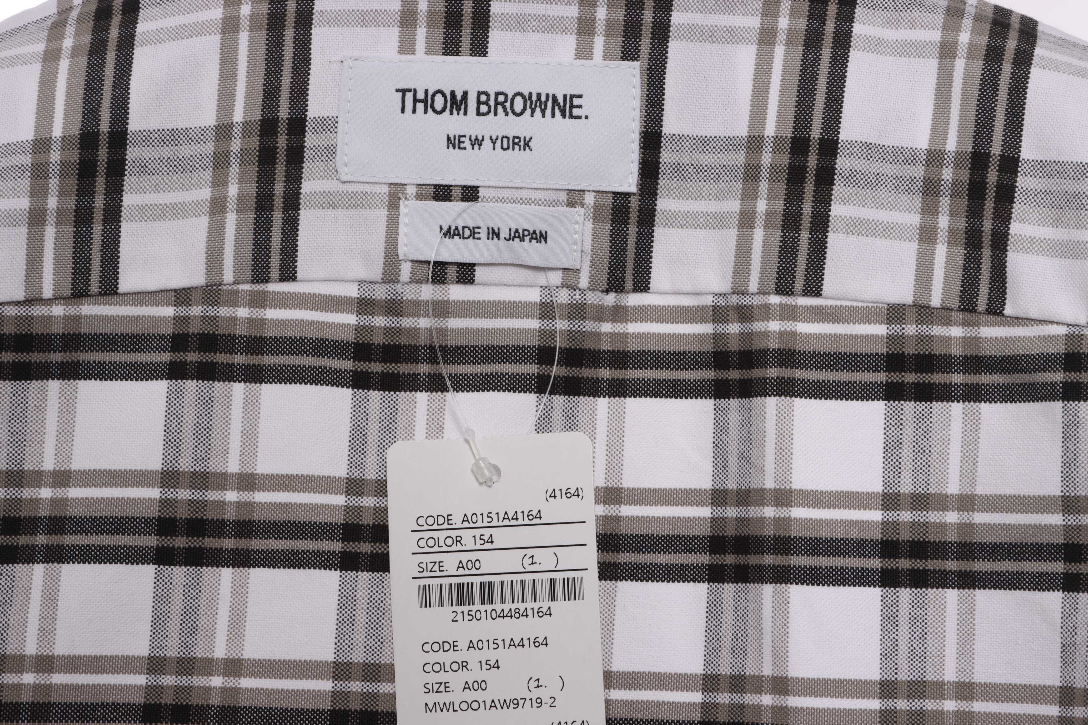Thom Browne Plaid Long Sleeve Shirt
